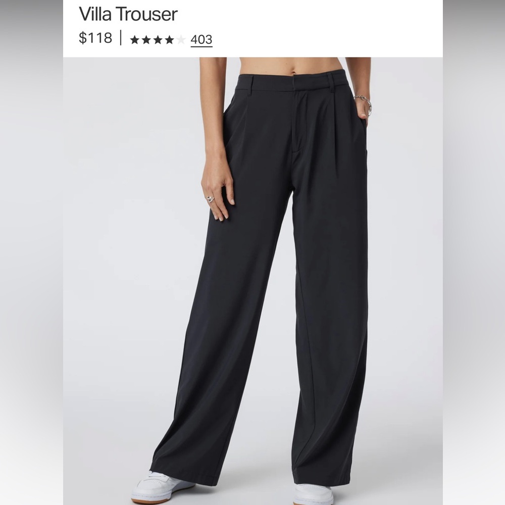 Vuori Villa Trousers | Black | Large | Long Length